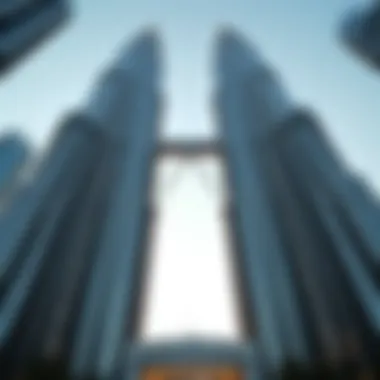 Architectural Innovations of the Twin Towers Detailed architectural design elements of the twin towers.