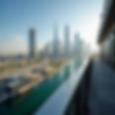 The skyline of Business Bay featuring iconic skyscrapers and developments.