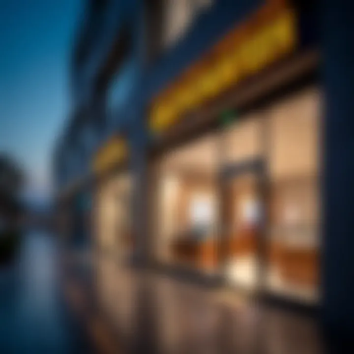 A well-lit storefront during evening hours at City Centre Deira