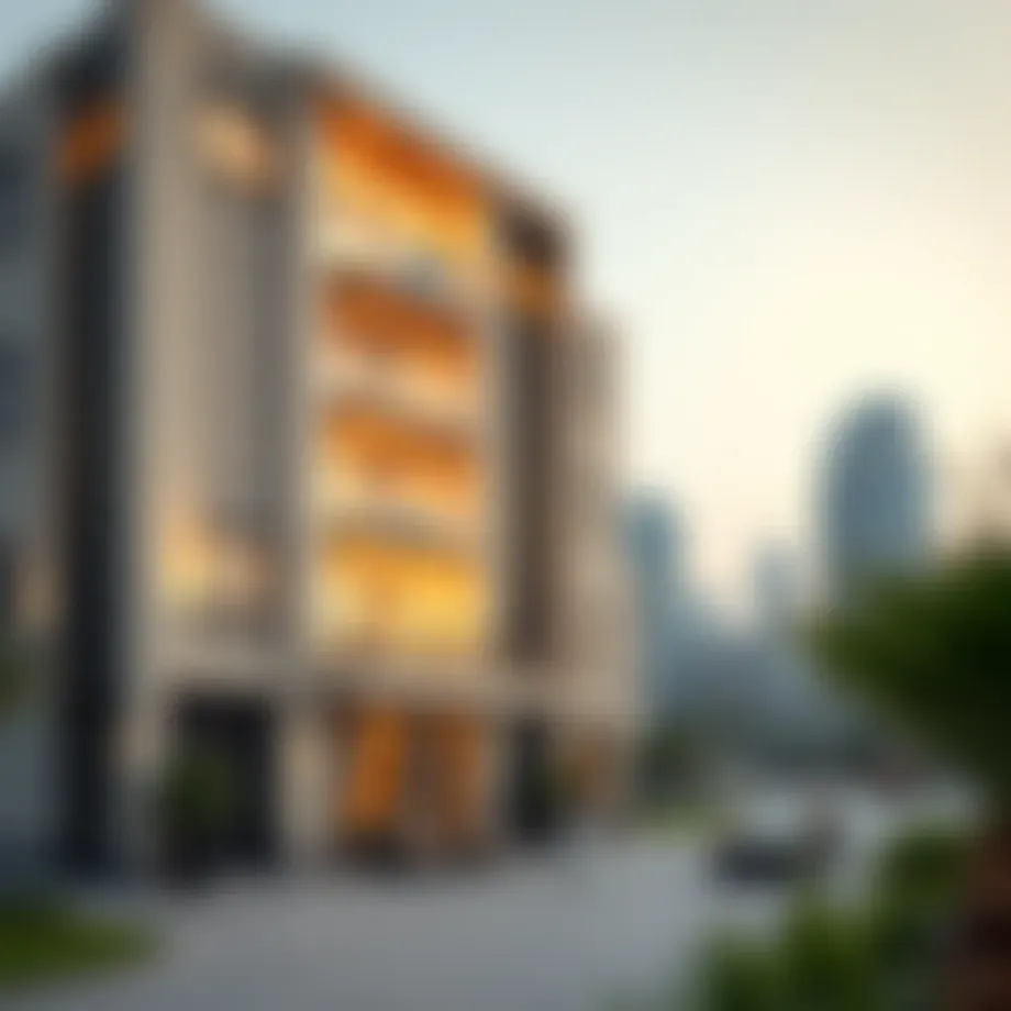 Stunning exterior view of a budget hotel apartment in Dubai