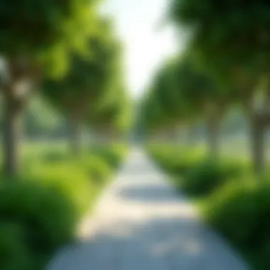 Lush Greenery and Pathways Lush greenery and pathways in Al Barsha South Park