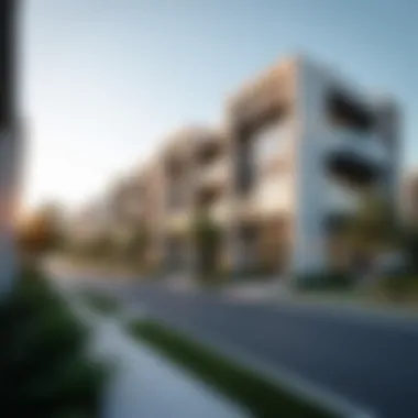 Modern Residential Architecture in Al Hamriya Modern residential buildings reflecting the real estate growth in Al Hamriya