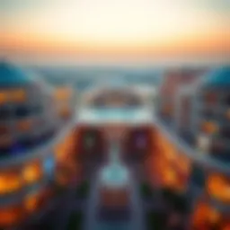 A panoramic view of City Center Al Zahia showcasing its modern architecture