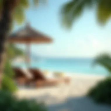 Tranquil Beach Retreat A serene beach setting perfect for relaxation during Eid holidays