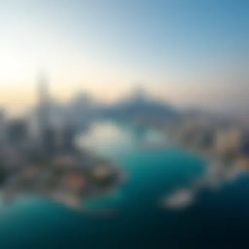 A panoramic view of Dubai Marina showcasing its impressive skyline.