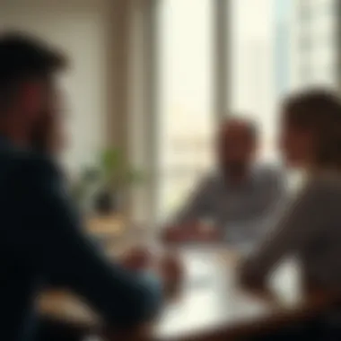Negotiation meeting between buyer and landowner