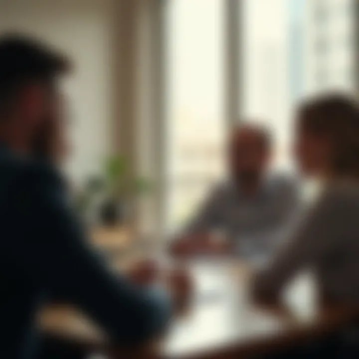 Negotiation meeting between buyer and landowner