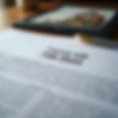 Close-up of a property title deed in Dubai