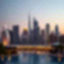 Stunning view of Dubai skyline with luxury properties
