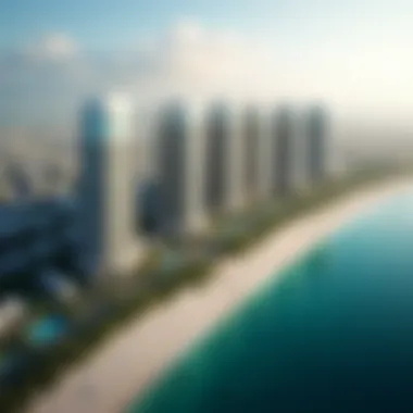 Aerial View of Marina Vista An aerial view of Marina Vista highlighting its prime location along the coast of Dubai