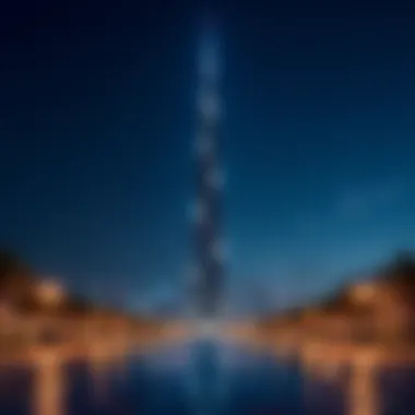 Burj Binghatti Jacob: A Nighttime Spectacle in Dubai Night view of Burj Binghatti Jacob illuminated