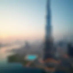 Stunning view of Burj Binghatti Jacob against the Dubai skyline