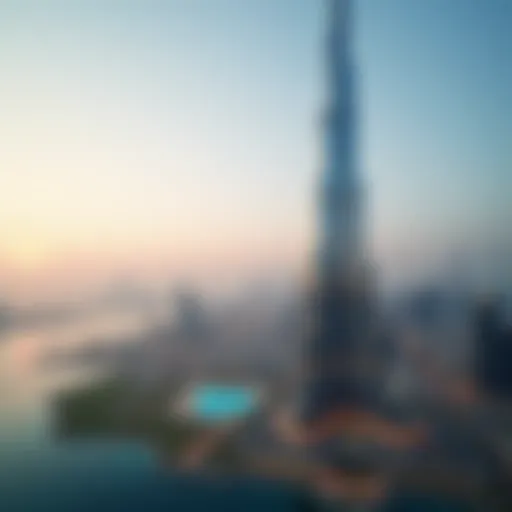 Stunning view of Burj Binghatti Jacob against the Dubai skyline