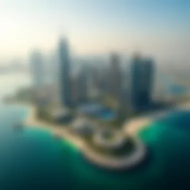 Aerial view of the Peninsula area showcasing modern skyscrapers and waterfront.