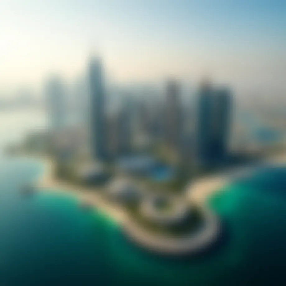 Aerial view of the Peninsula area showcasing modern skyscrapers and waterfront.