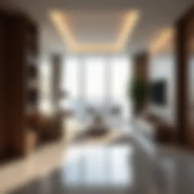 Luxury Apartment Interior Interior of a luxury apartment in Peninsula with contemporary design.