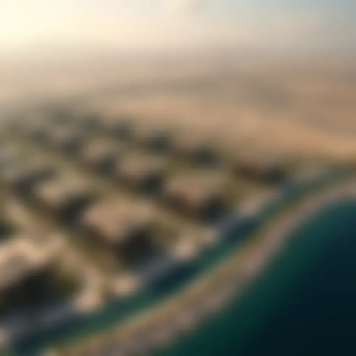 Aerial view of the Al-Riman site highlighting its location in Dubai