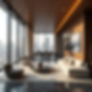 Luxury Interiors of West Wharf Tower Luxurious interior spaces of West Wharf Tower