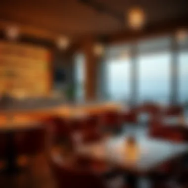 Bar and Lounge Atmosphere at Milos Stylish bar area in Milos Dubai
