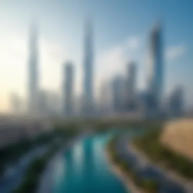 Dubai Skyline: The Heart of Real Estate Development A modern skyline of Dubai showcasing real estate development