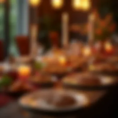 A Festively Set Iftar Table Celebrating Ramadan Traditions Iftar table set with traditional dishes in Dubai