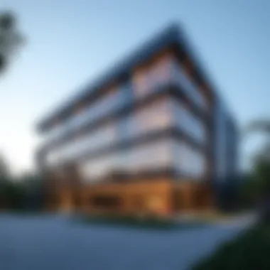 Modern Architectural Design of Tameem House Exterior view of the Tameem House Office Building showcasing its modern architecture
