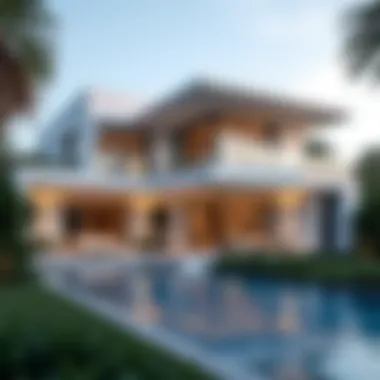 Architectural Elegance of East Crescent Residences Architectural details of a modern villa in the East Crescent