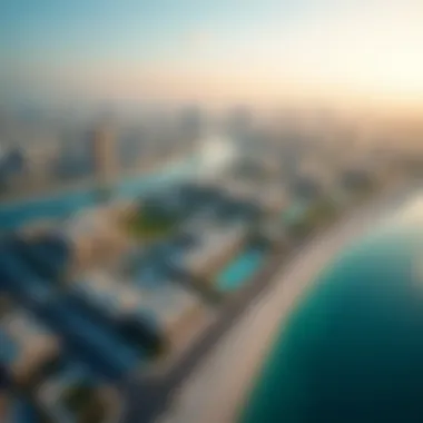 Aerial View of Dubai's Free Zone Area Aerial view of Dubai's free zone area showcasing modern architecture